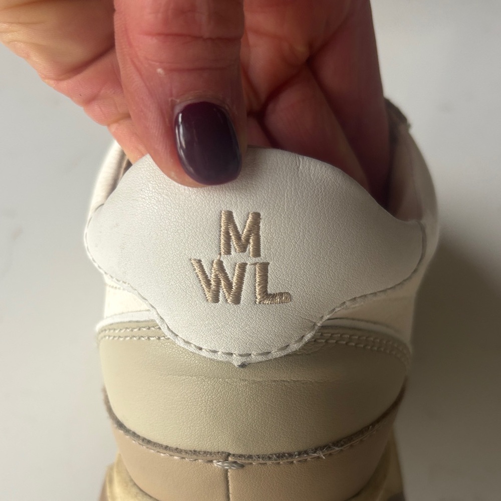 Madewell Leather Court Sneakers Limited Release Cream Fashion Trainers W 8 M 6.5